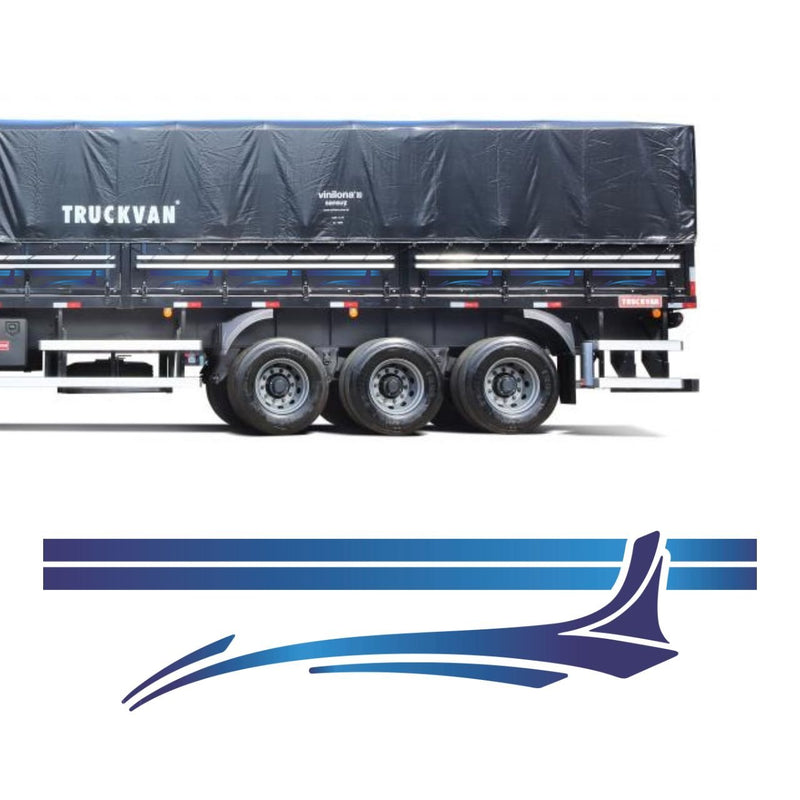 Faixa Adesivo Carreta Scania 2007 Evolução 27 Peças