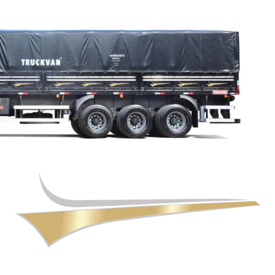 Faixa Adesiva Scania Millenium 2000 Carreta Dourado 27pç