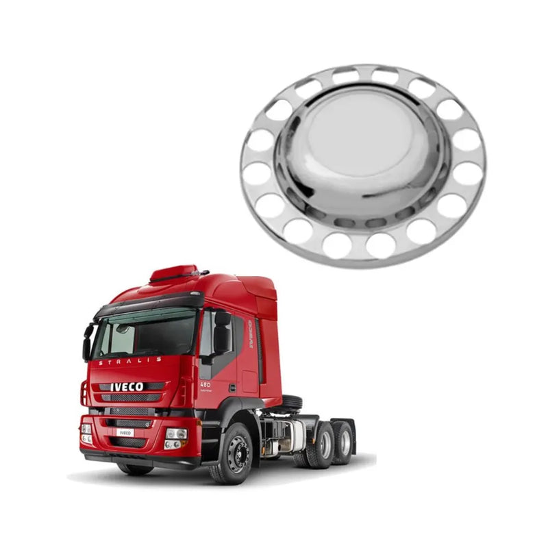 Tampa Cubo Tração Iveco Stralis Pesado Cromada ABS