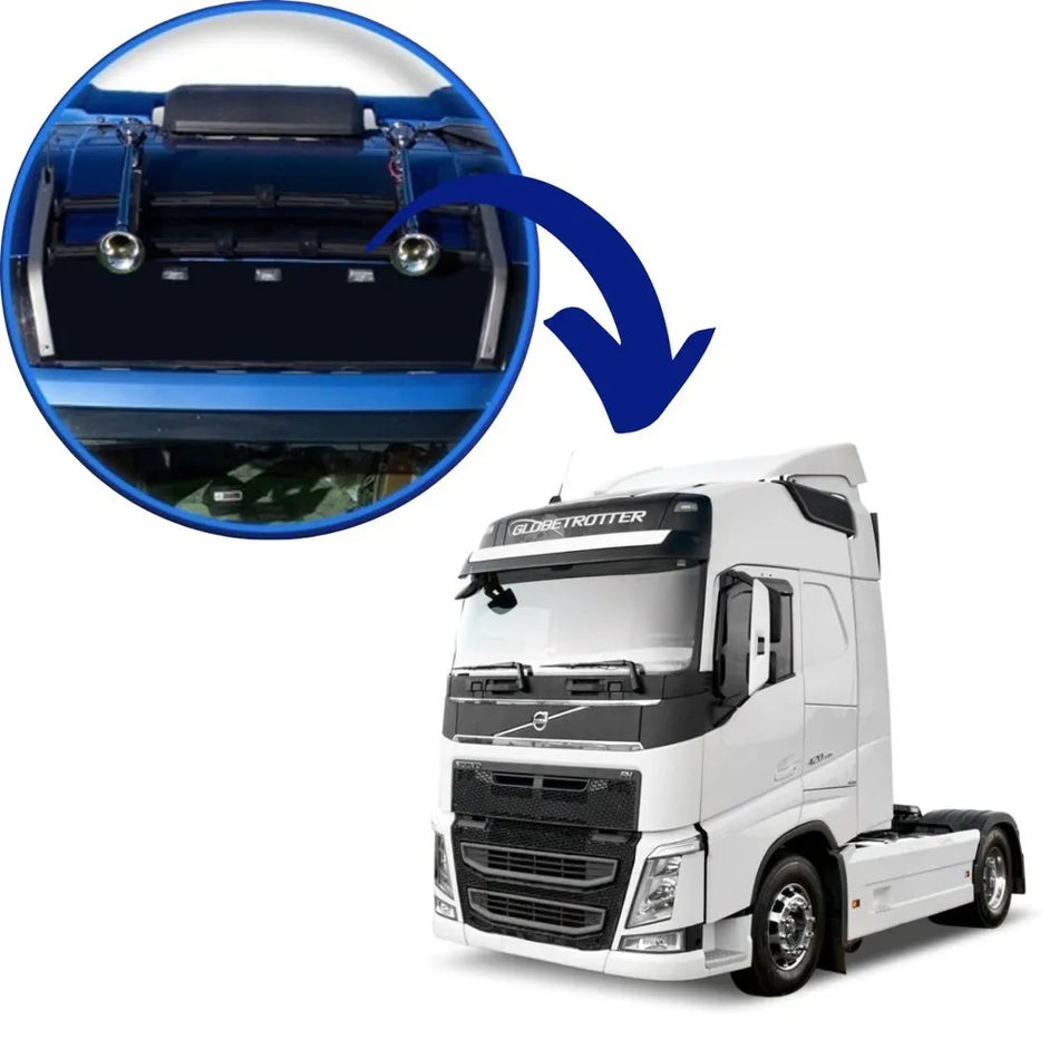 Trilho de Teto Volvo New FH Fibroplast - Até 6 Acessórios