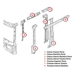 Coluna Porta Scania P G R Direita Esquerda Alumínio Boff