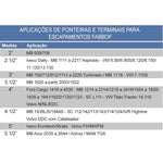 Ponteira Cromada Curva Oblonga 4" x 230mm Caminhão