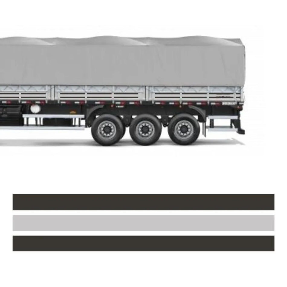 Faixa Adesivo Carreta Volvo Intercooler 27 Peças Azul/Preto