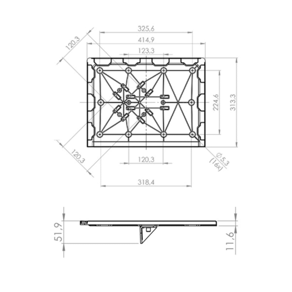 Suporte Placa Painel Segurança Pradolux Carga Perigosa