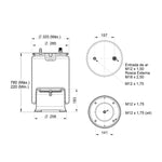 Conjunto Mola Pneumática Suspensão Eixo Carreta Noma