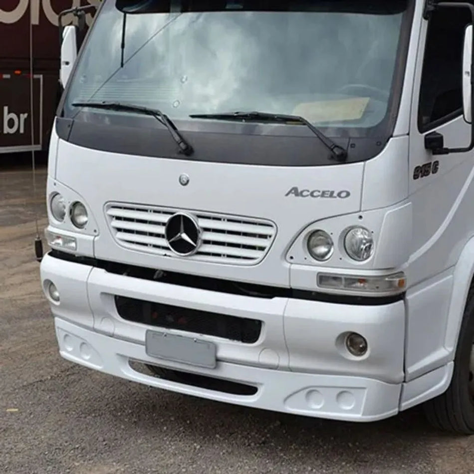 Spoiler Mercedes-Benz Accelo Plástico Branco Completo