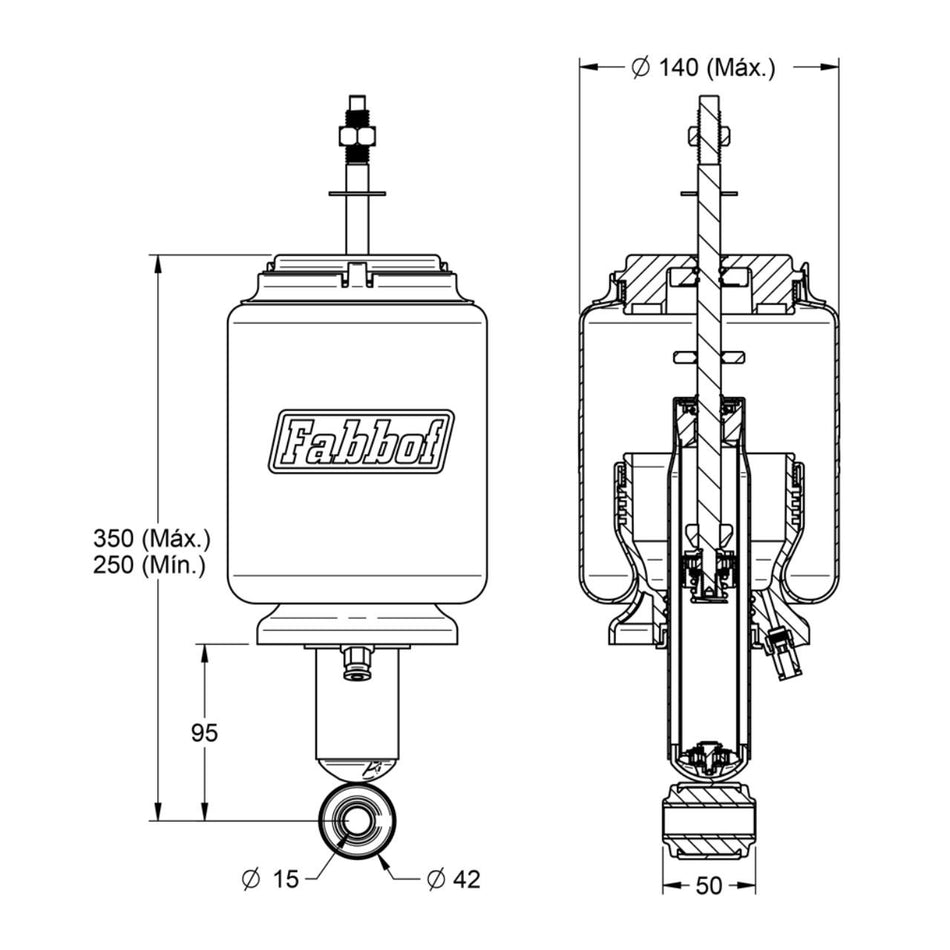 Molas Pneumáticas Cabine Scania R S 2019+ Traseira