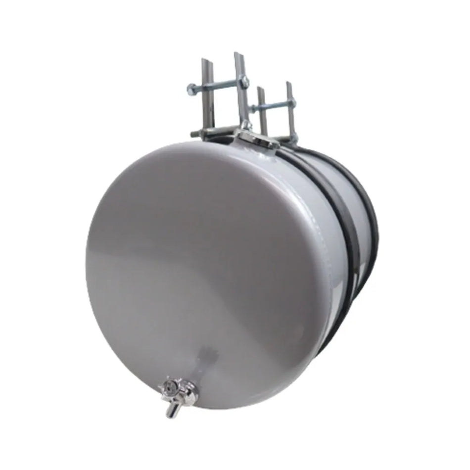 Reservatório Alumínio 30L Cilíndrico Prata Caminhão Carreta