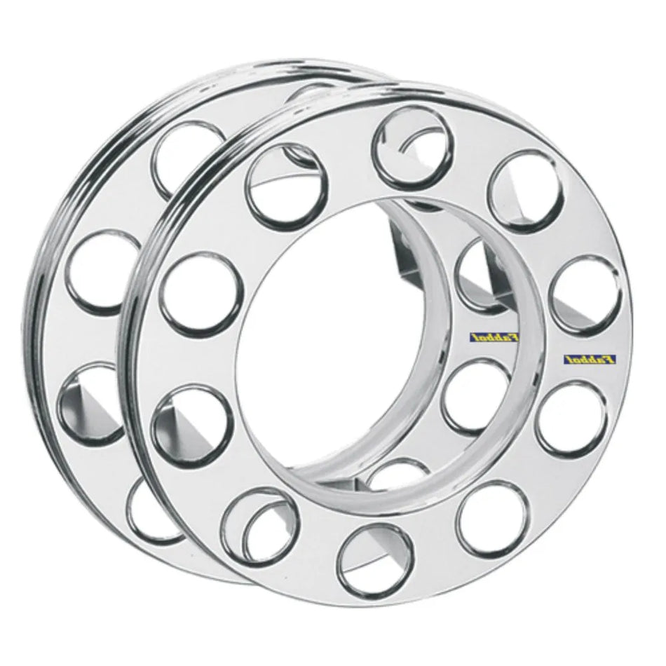 Calota Protetor Cromada Dianteira 10 Furos 2 Suportes - Par