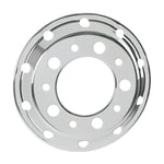 Calota Americana Dianteira Silver Aro 22,5 Inox - Par