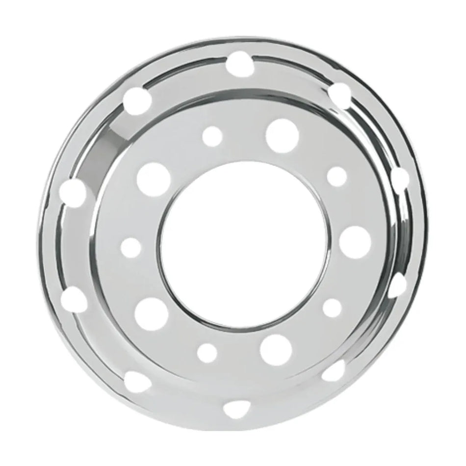 Calota Americana Dianteira Silver Aro 22,5 Inox - Par